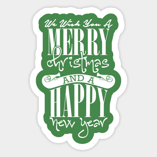 We wish you a Merry Christmas and a Happy New Year Sticker by nektarinchen